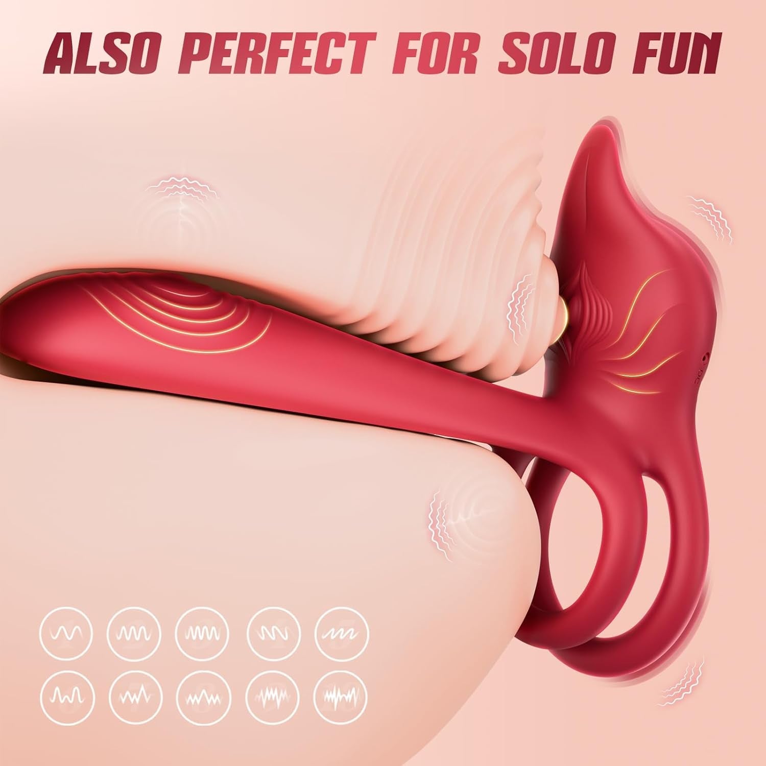 FoxBloom Vibrating Dual - Motor Cock Ring Clit Stimulator - Vixen | Nova Network