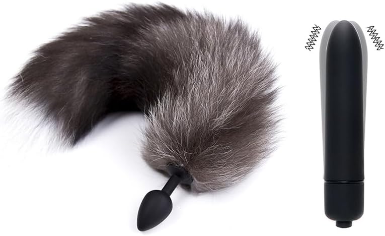 FoxPulse Bullet Vibrator Fox Tail Butt Plug Set - Vixen | Nova Network