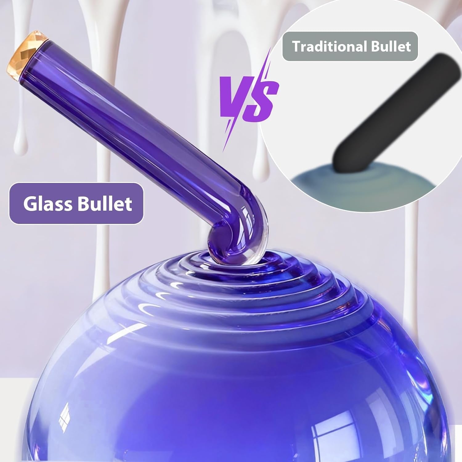 FrostedArc Curved Glass Bullet G - Spot Vibrator - Vixen | Nova Network
