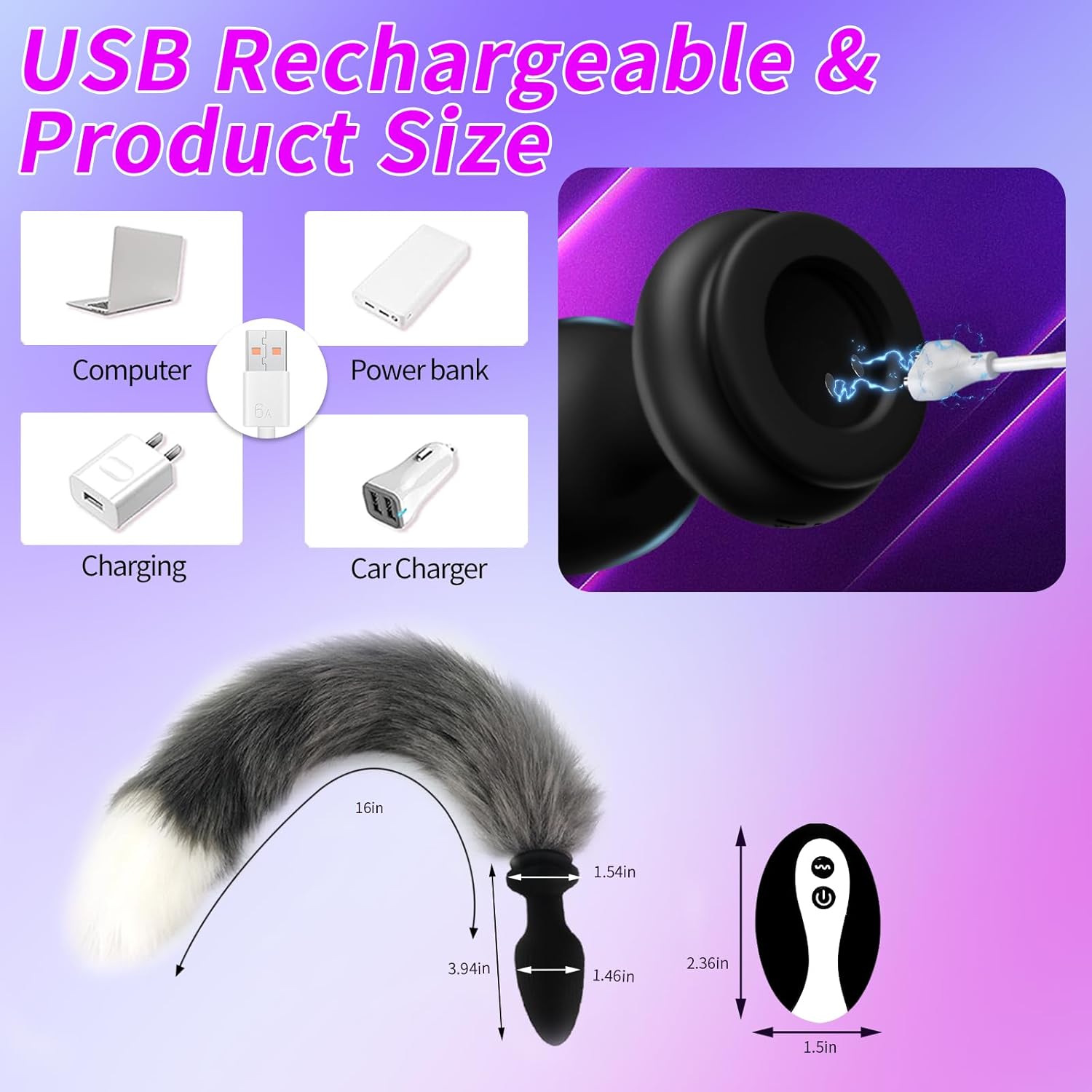 FrostTail Fox Tail Vibrating Butt Plug - Vixen | Nova Network