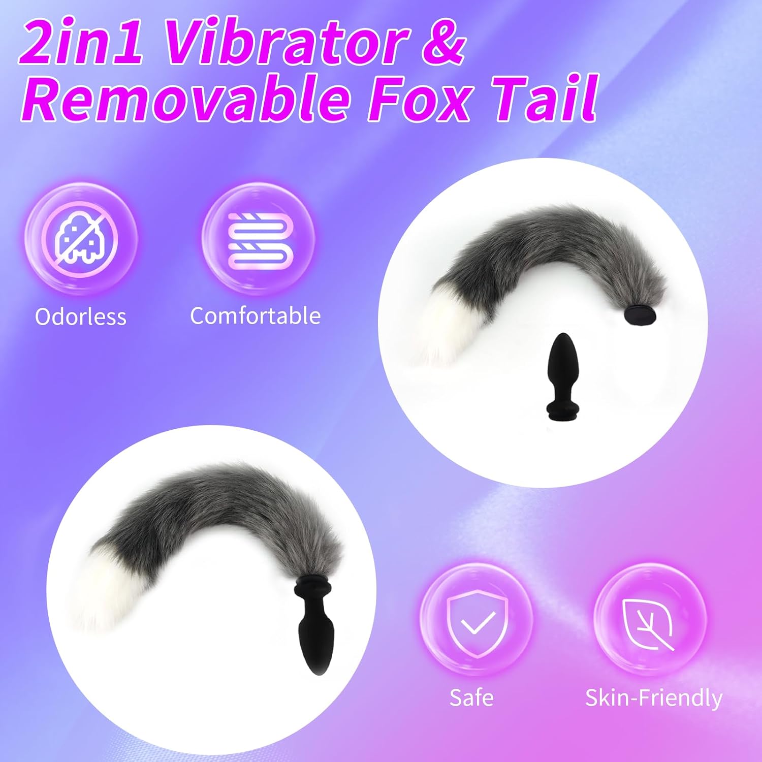 FrostTail Fox Tail Vibrating Butt Plug - Vixen | Nova Network