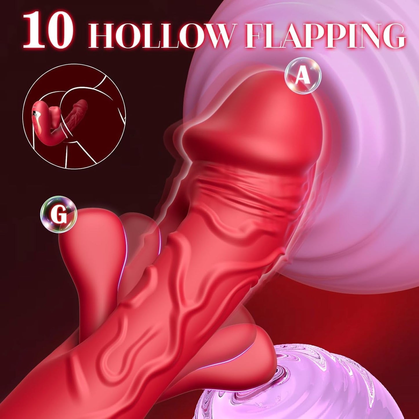 G Spot Vibrator Sex Toys for Women - Adult Female Sex Toy with 10 Flapping & Vibrating & Licking Biting Modes Tongue Toy for Women Clitoral Nipples Sex, Sucking Clit Vibrator Adult Sex Toys & Games - Vixen | Nova Network