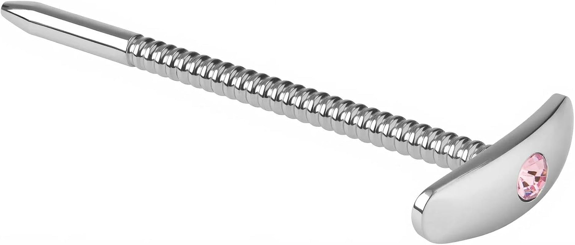 GemRod Stainless Steel Urethral Sound Pink Gem Plug - Vixen | Nova Network