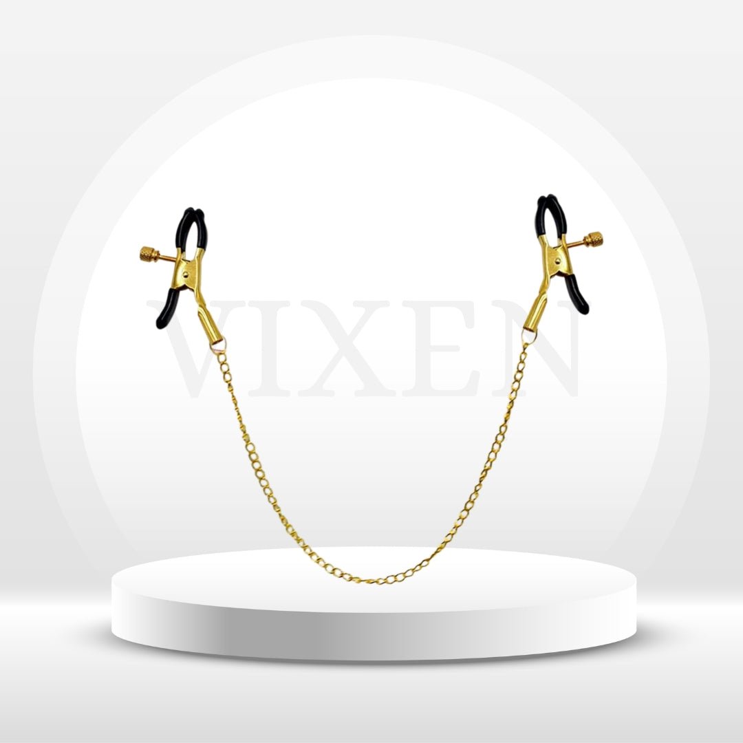 GildedTease Adjustable BDSM Nipple Clamps - Vixen | Nova Network