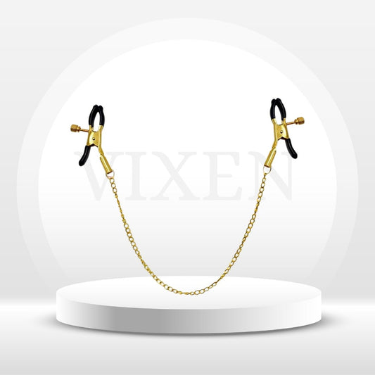 GildedTease Adjustable BDSM Nipple Clamps - Vixen | Nova Network