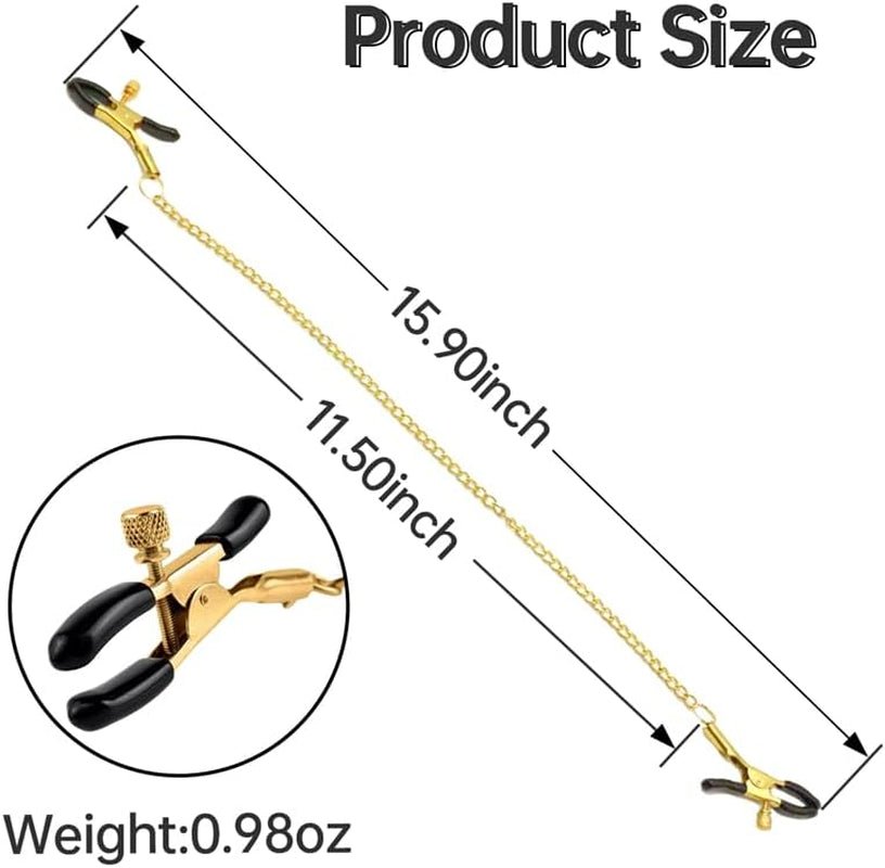 GildedTease Adjustable BDSM Nipple Clamps - Vixen | Nova Network