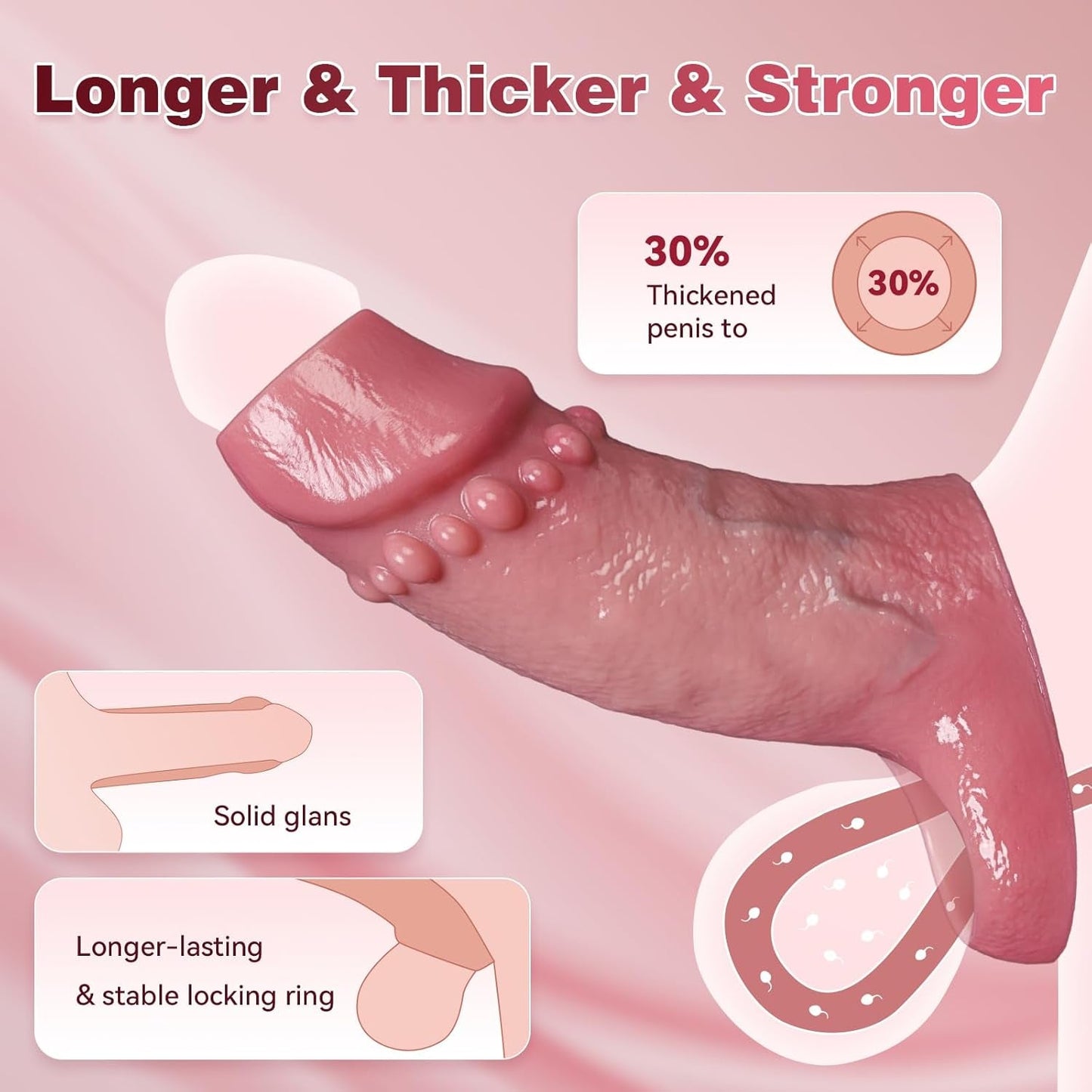 GirthGlide Silicone Penis Sleeve Extender - Vixen | Nova Network
