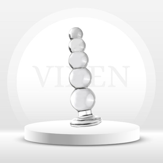 GlideBeads Glass Anal Plug - Vixen | Nova Network
