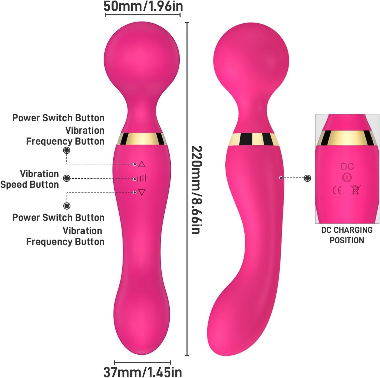 GlideForce Rechargeable G - Spot Wand Vibrator - Vixen | Nova Network
