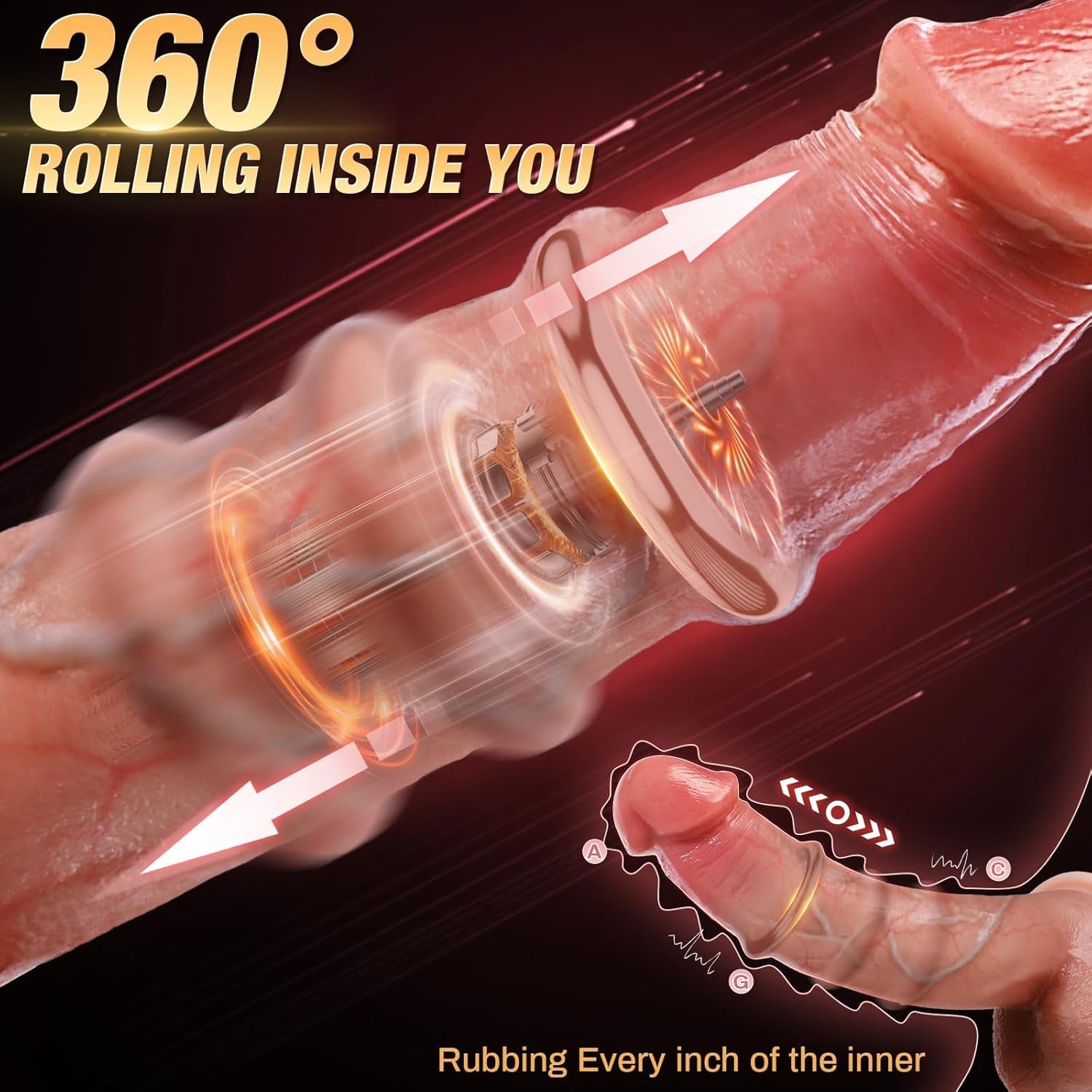 GlideHeat Thrusting Heated Suction Cup Dildo - Vixen | Nova Network
