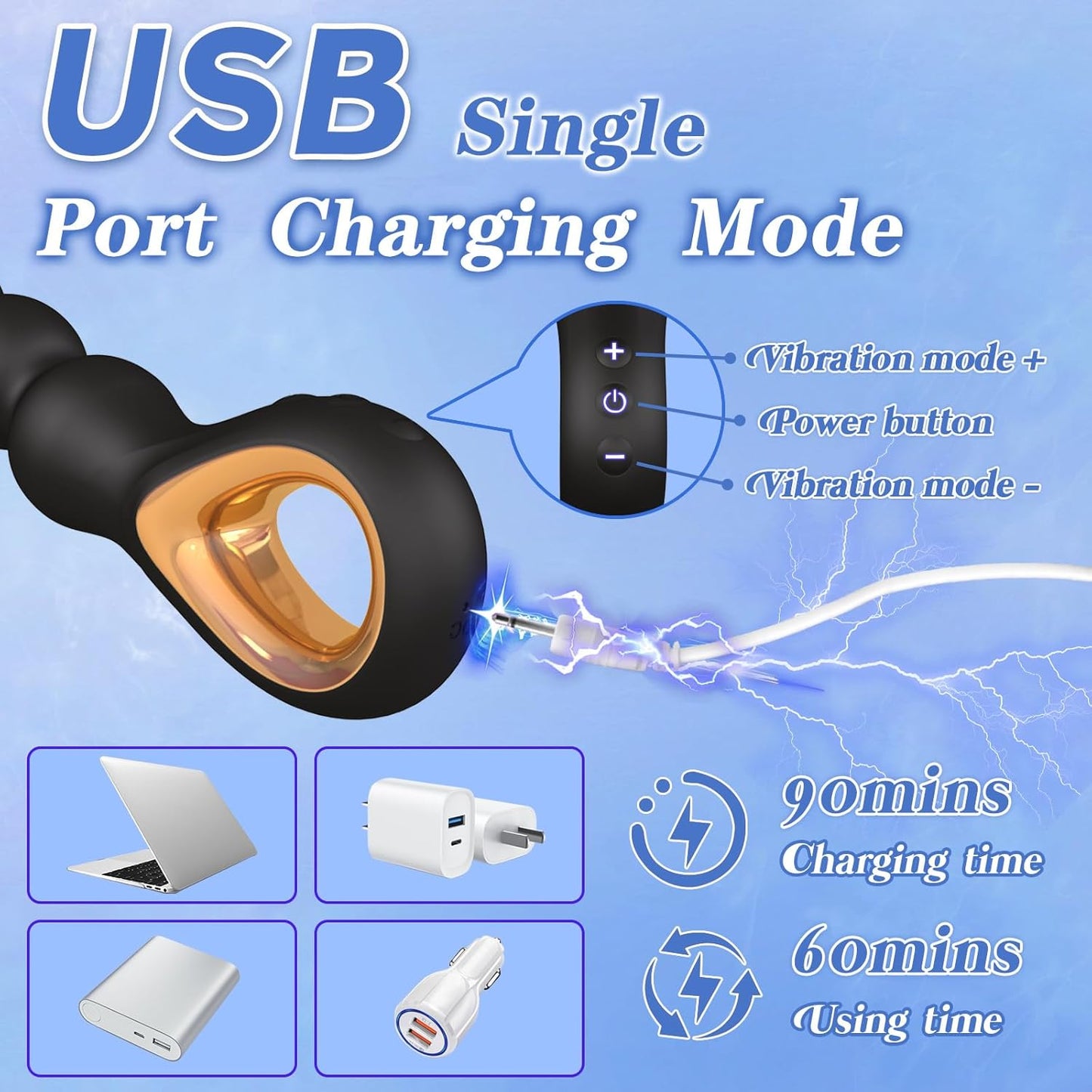 GlidePulse Vibrating Anal Beads Wand - Vixen | Nova Network