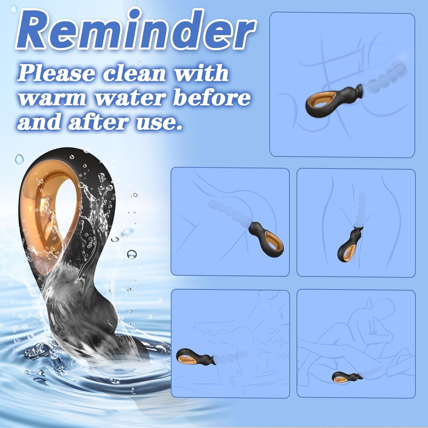 GlidePulse Vibrating Anal Beads Wand - Vixen | Nova Network