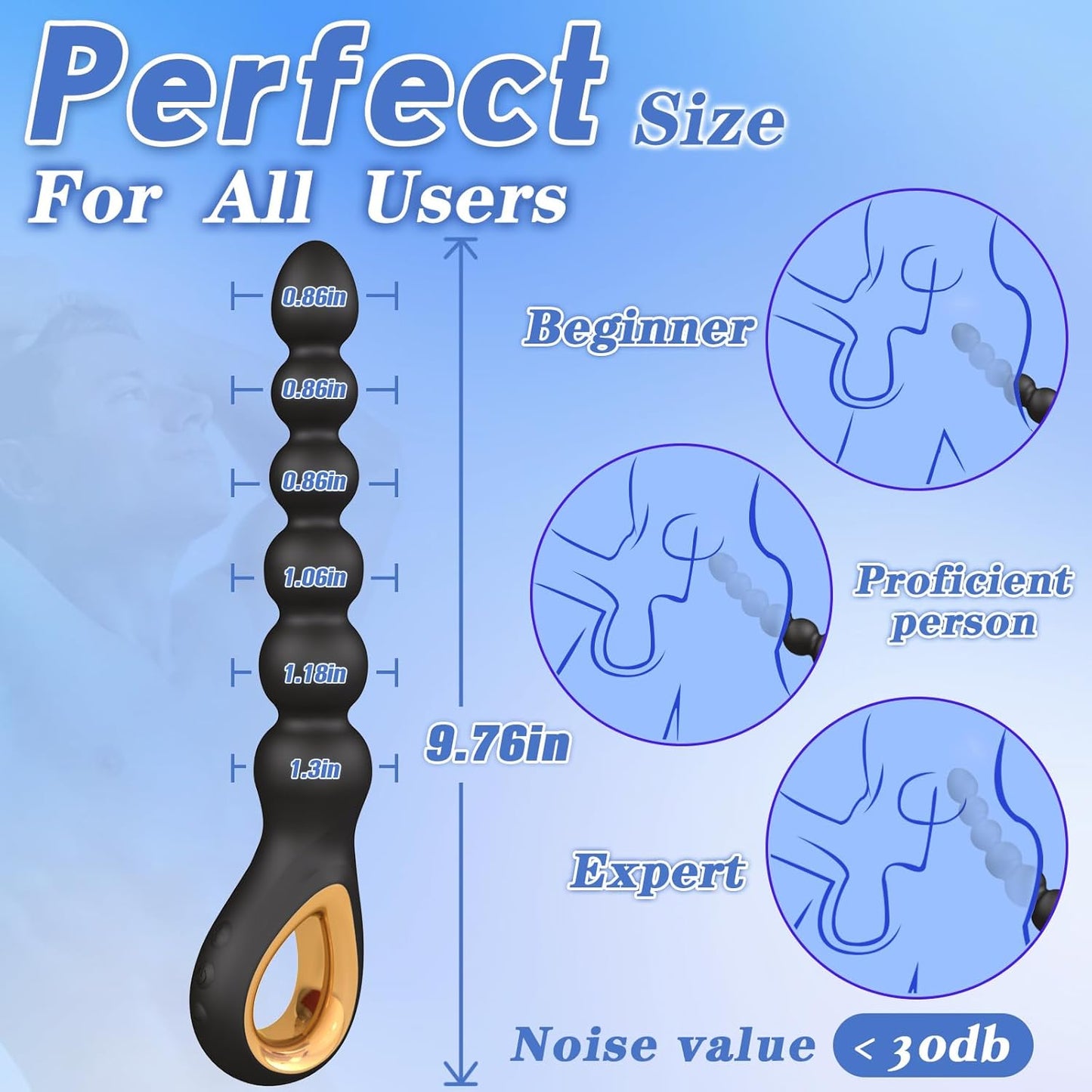 GlidePulse Vibrating Anal Beads Wand - Vixen | Nova Network