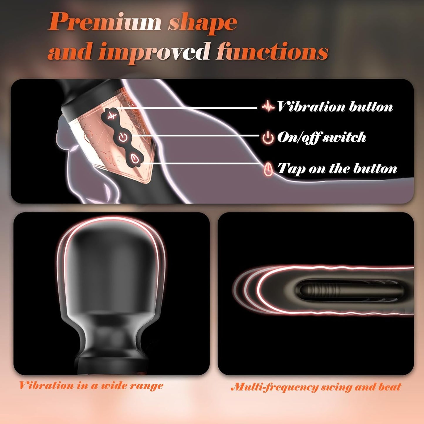 GlideVibe 360° Flapping Wand Vibrator - Vixen | Nova Network