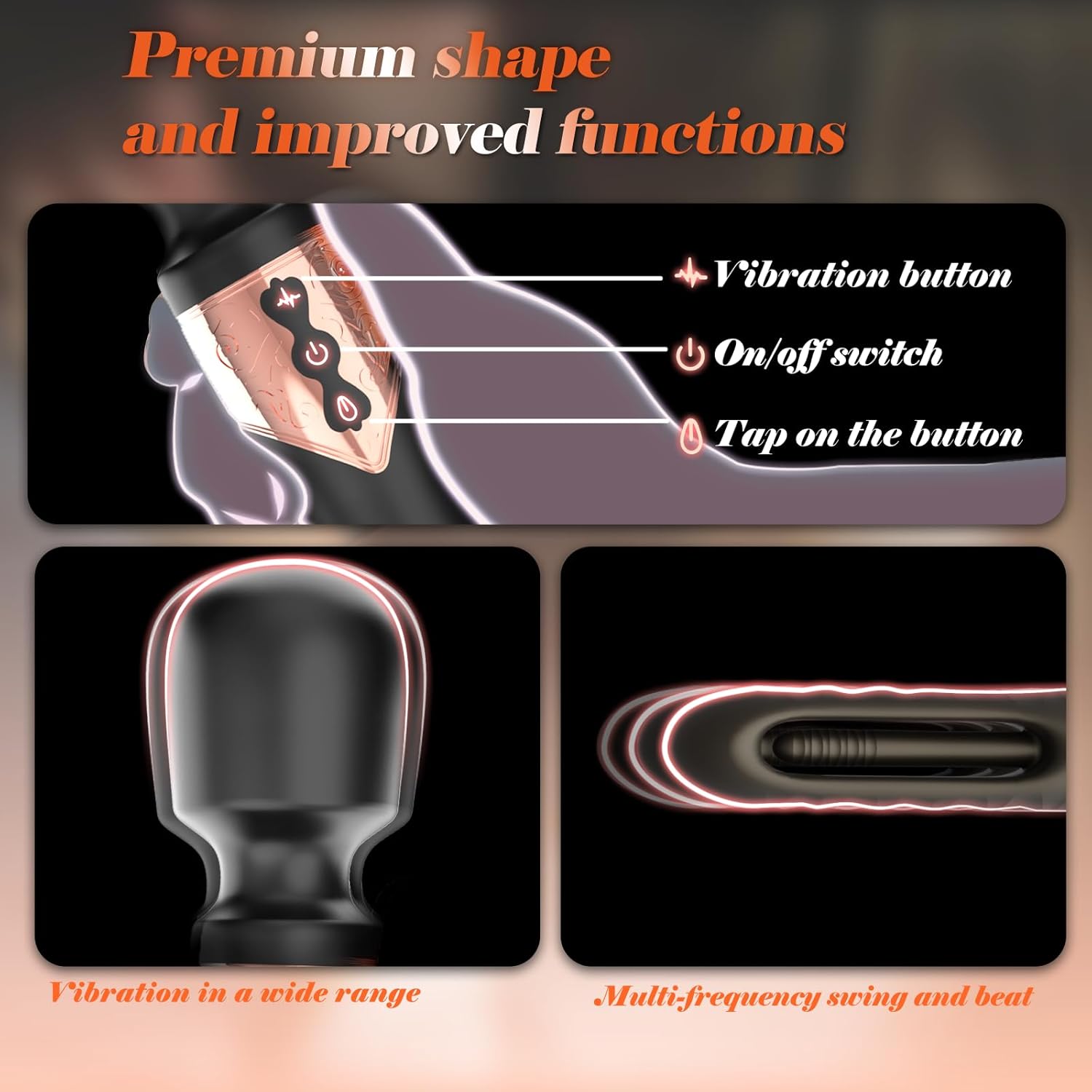 GlideVibe 360° Flapping Wand Vibrator - Vixen | Nova Network