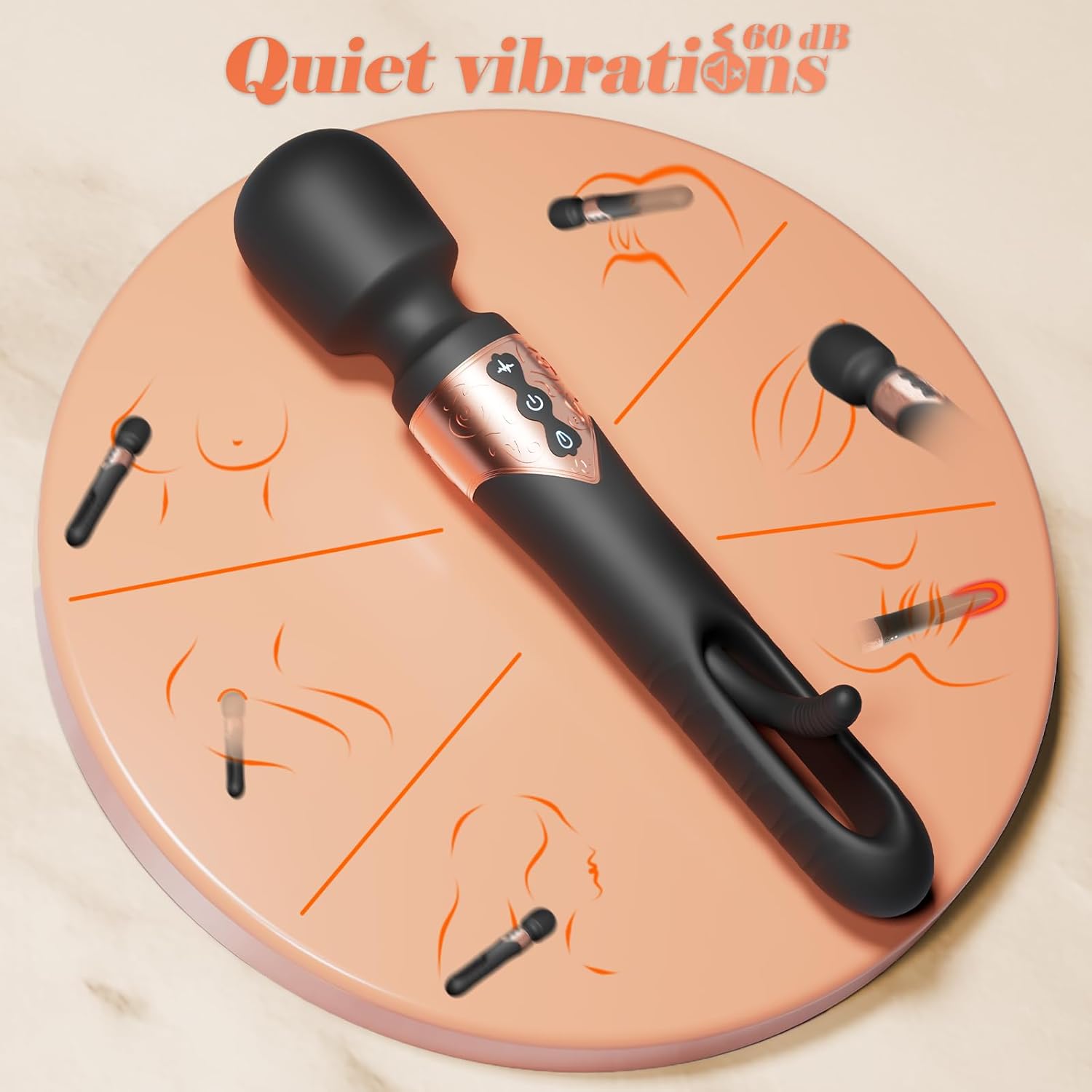 GlideVibe 360° Flapping Wand Vibrator - Vixen | Nova Network