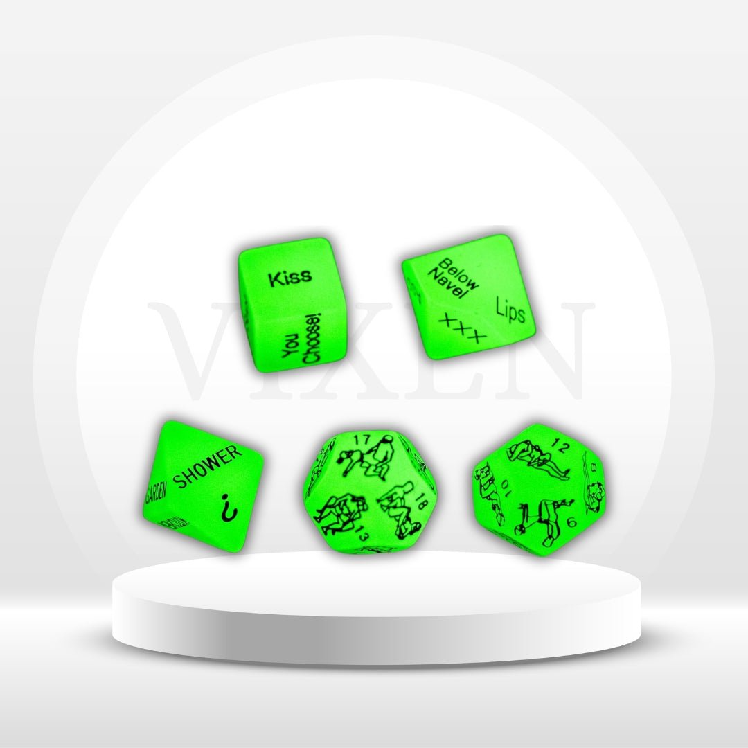 Glow in the Dark Sex Dice Set - Vixen | Nova Network