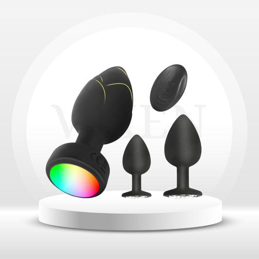 GlowCore 3 - Piece Anal Plug Set - Vixen | Nova Network