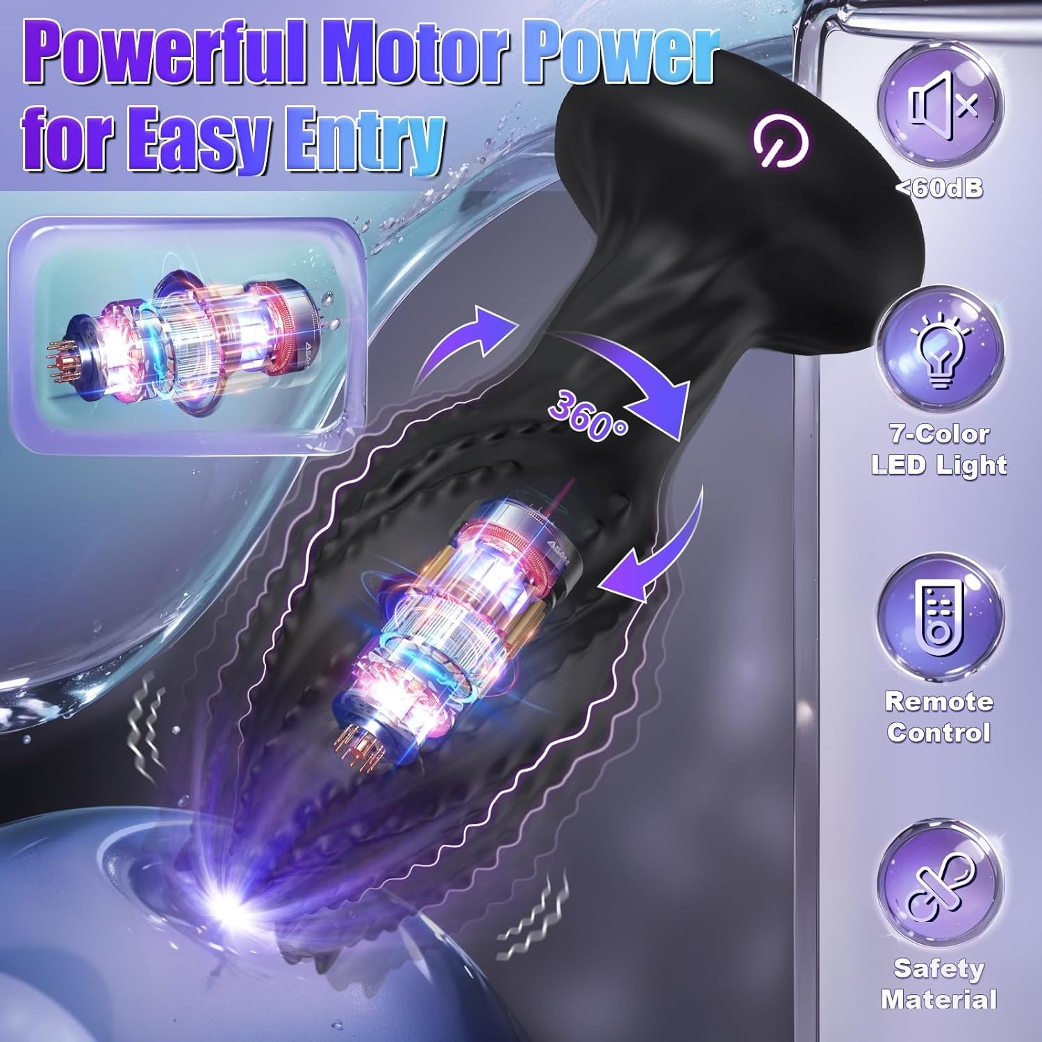 GlowMonster 360° Rotating App - Control Anal Vibrator - Vixen | Nova Network
