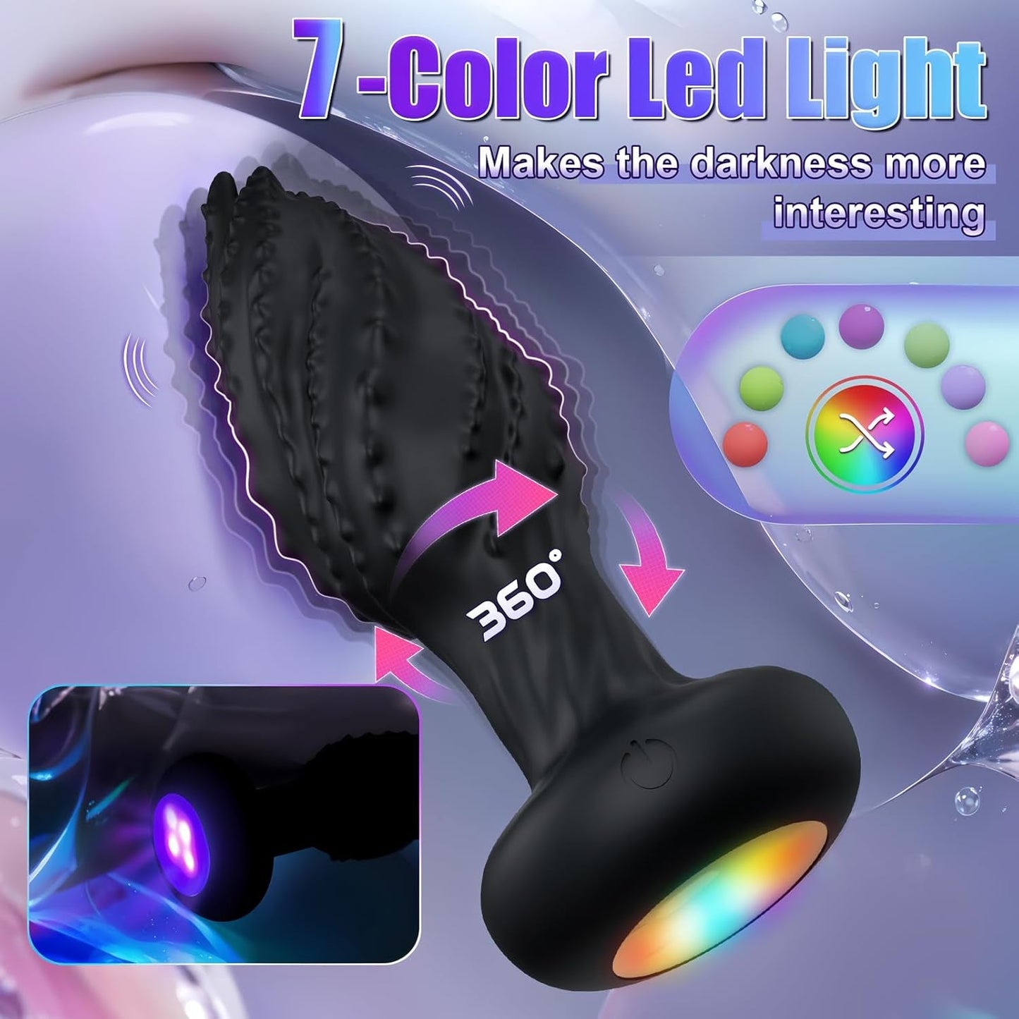 GlowMonster 360° Rotating App - Control Anal Vibrator - Vixen | Nova Network