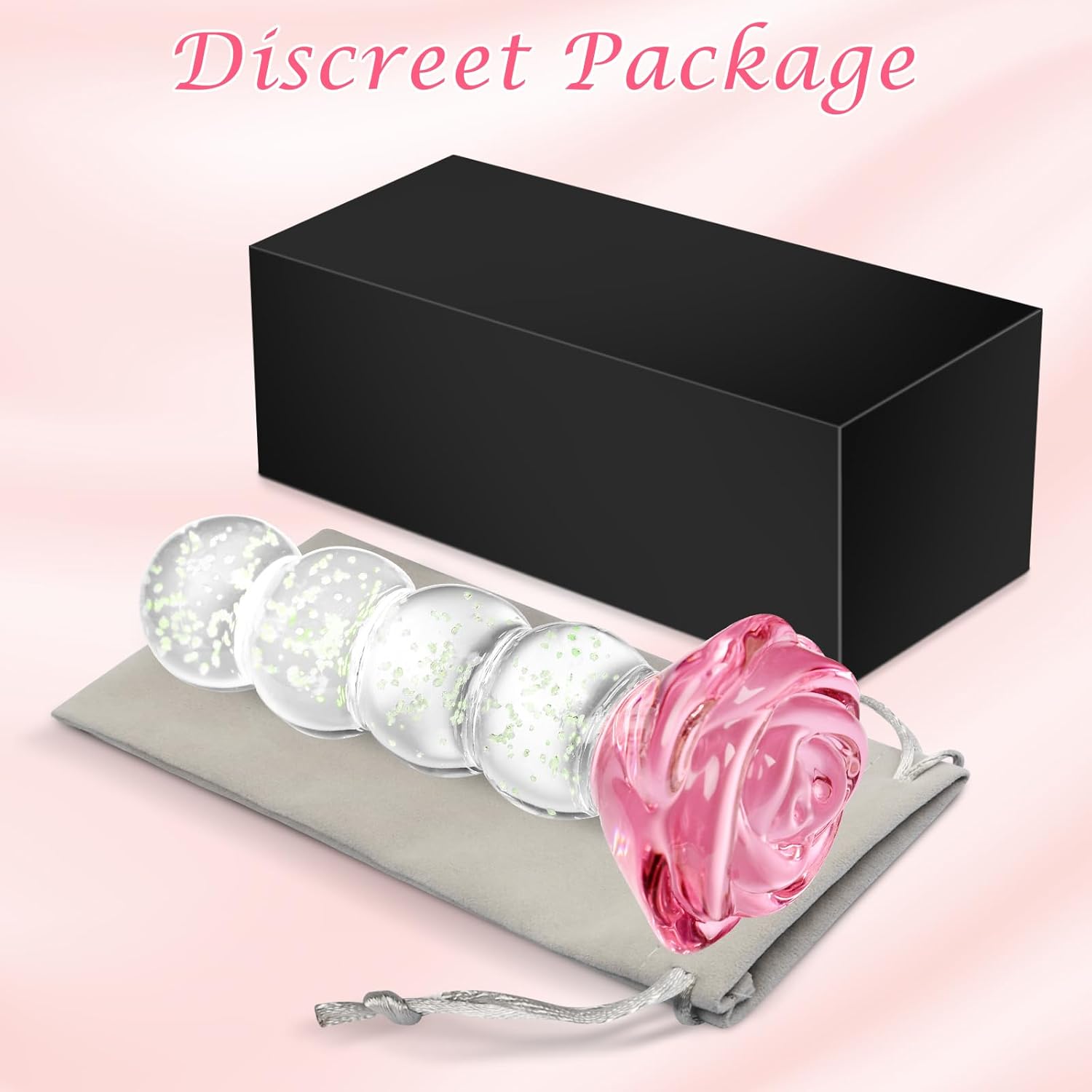 GlowRose Glass Anal Beads - Vixen | Nova Network