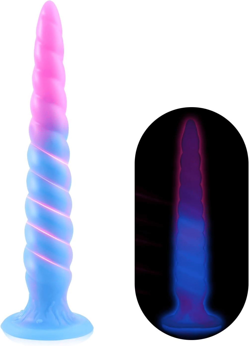 GlowSerpent Spiral Glow Anal Dildo | Strong Suction Cup - Vixen | Nova Network