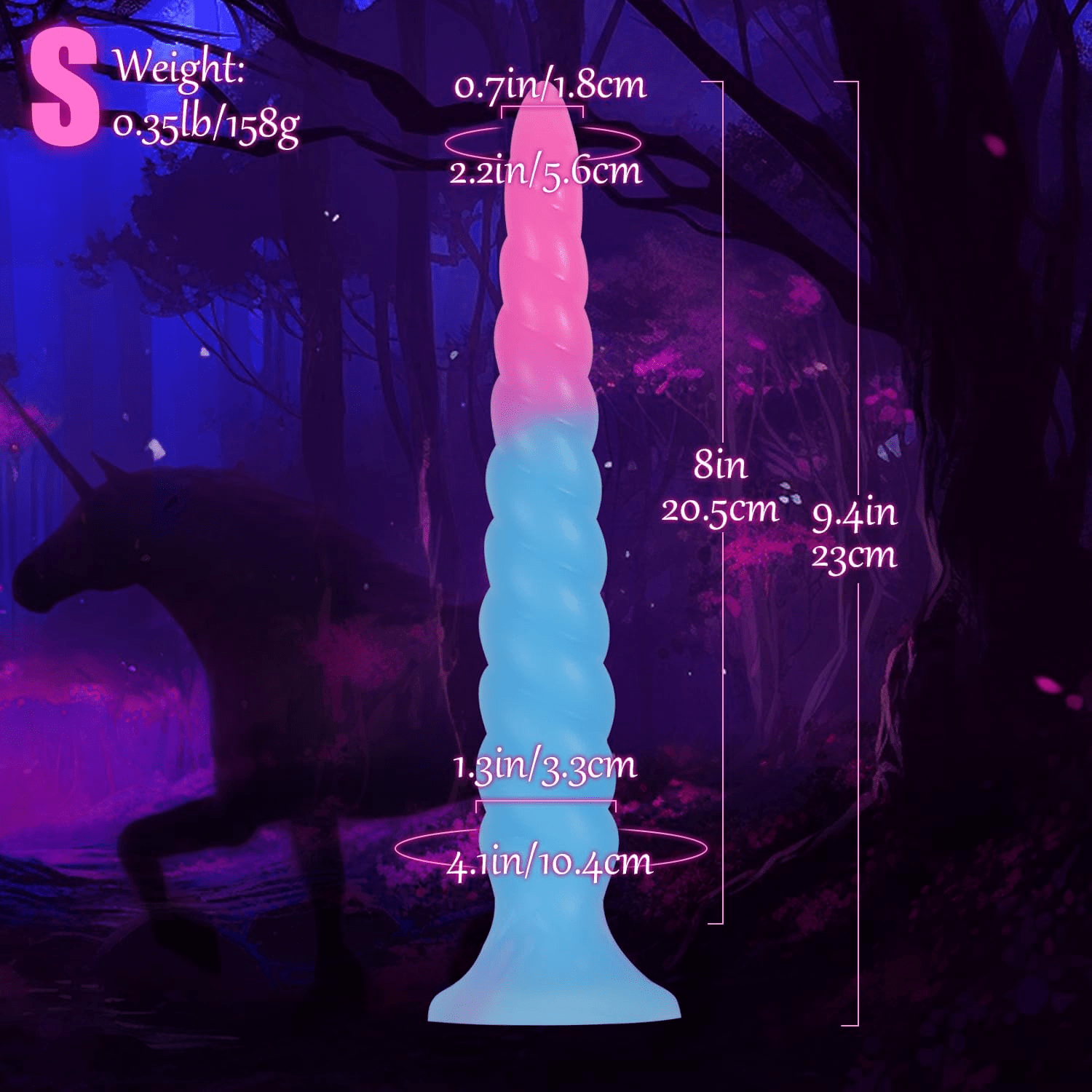GlowSerpent Spiral Glow Anal Dildo | Strong Suction Cup - Vixen | Nova Network