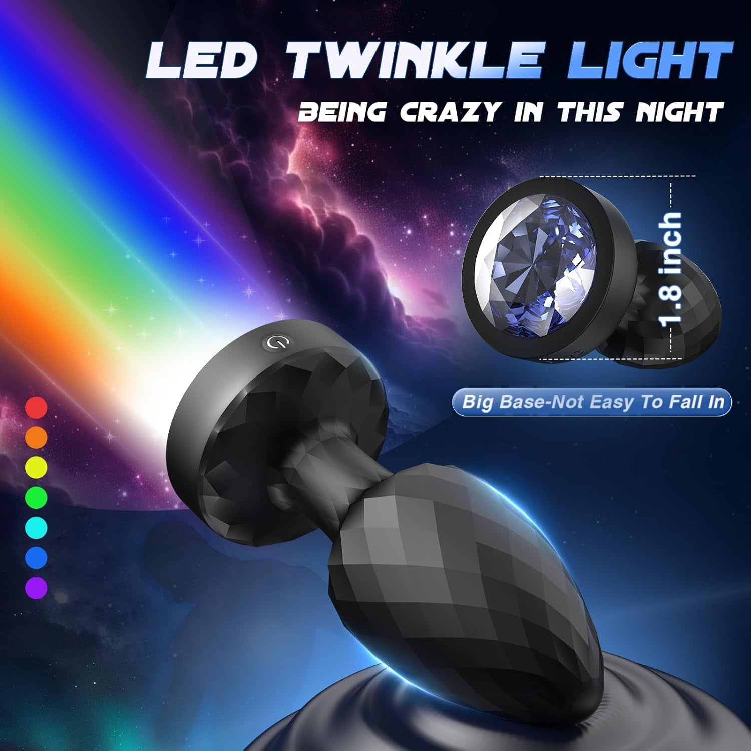 GlowStorm 360° Rotating Butt Plug - Vixen Adult Playroom