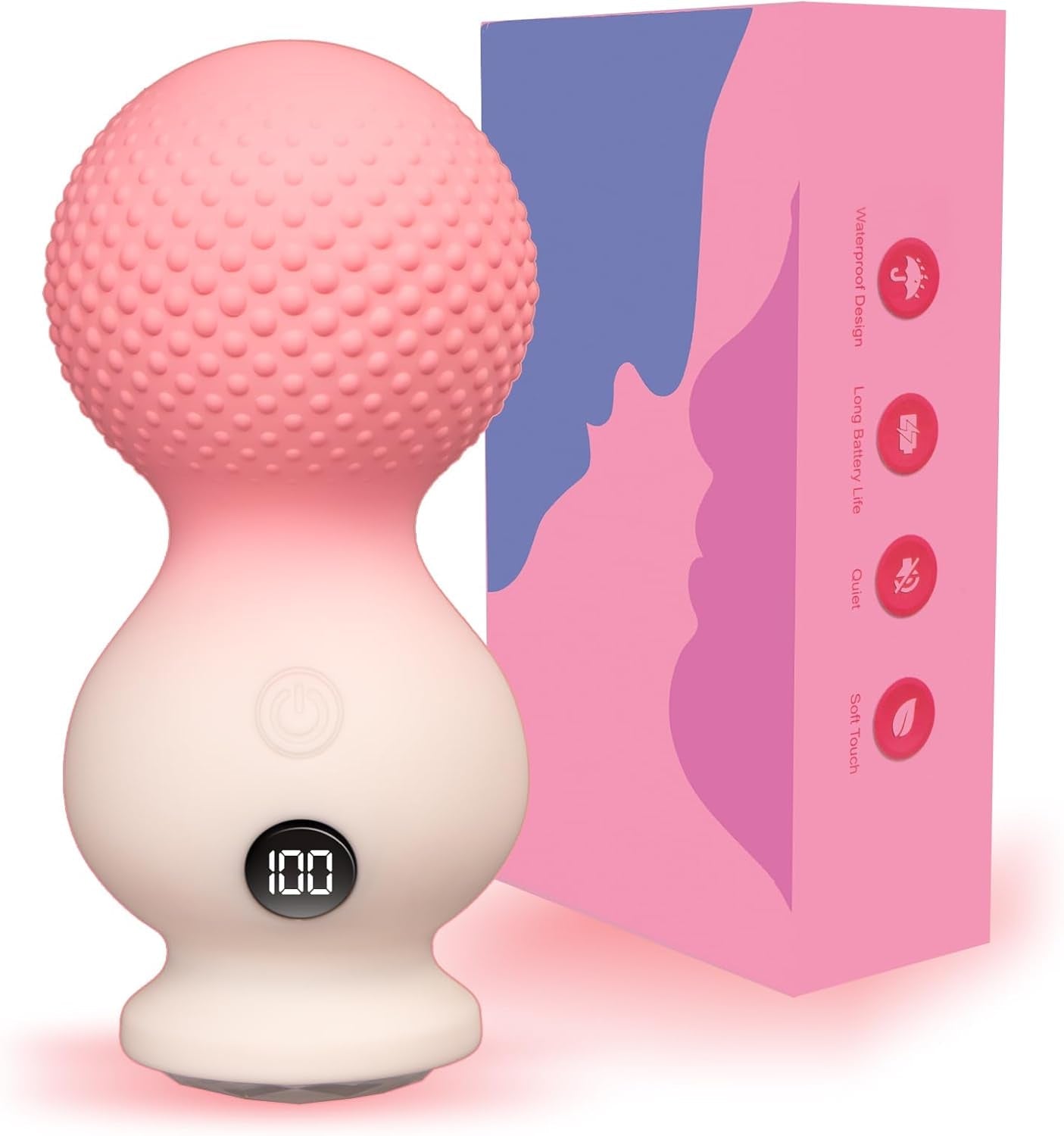 GlowTouch Chic Mini Wand Vibrator - Vixen | Nova Network