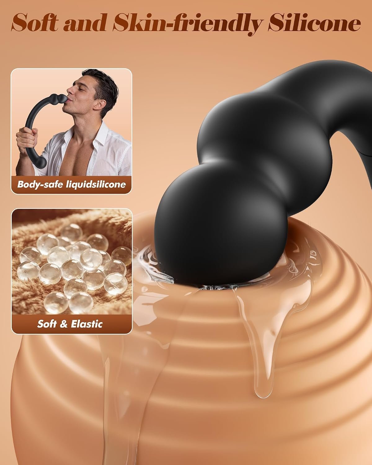 GoldenCurve Dual-Ended Prostate Massager & Anal Hook – App, 10 Modes - Vixen Adult Playroom