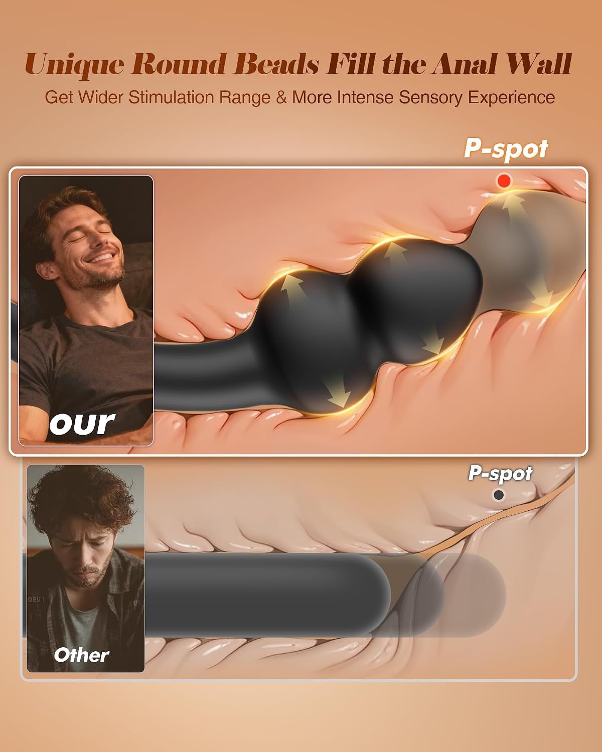 GoldenCurve Dual-Ended Prostate Massager & Anal Hook – App, 10 Modes - Vixen Adult Playroom