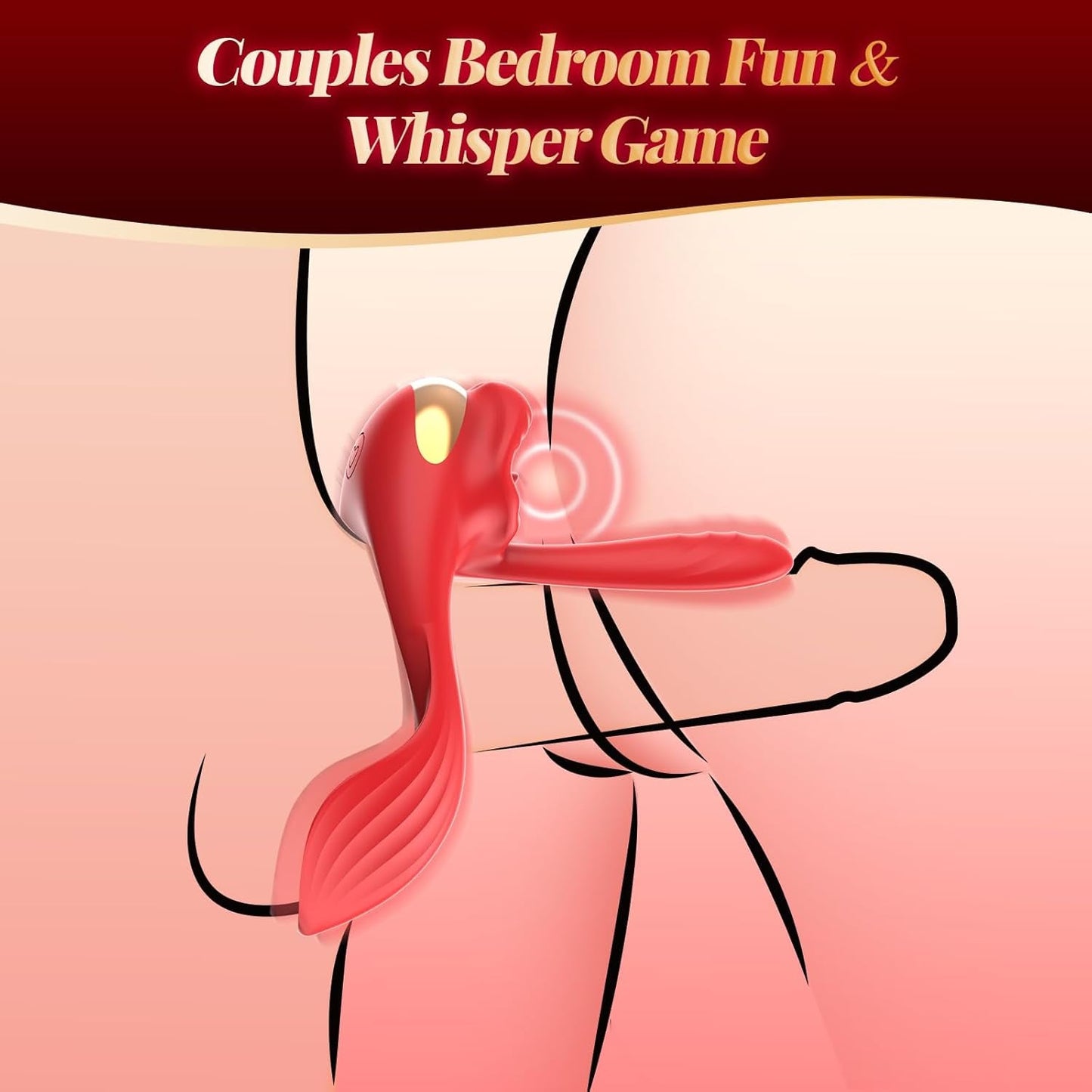GoldenKiss Vibrating Cock Ring Licking 4 Motors 7 Modes - Vixen | Nova Network