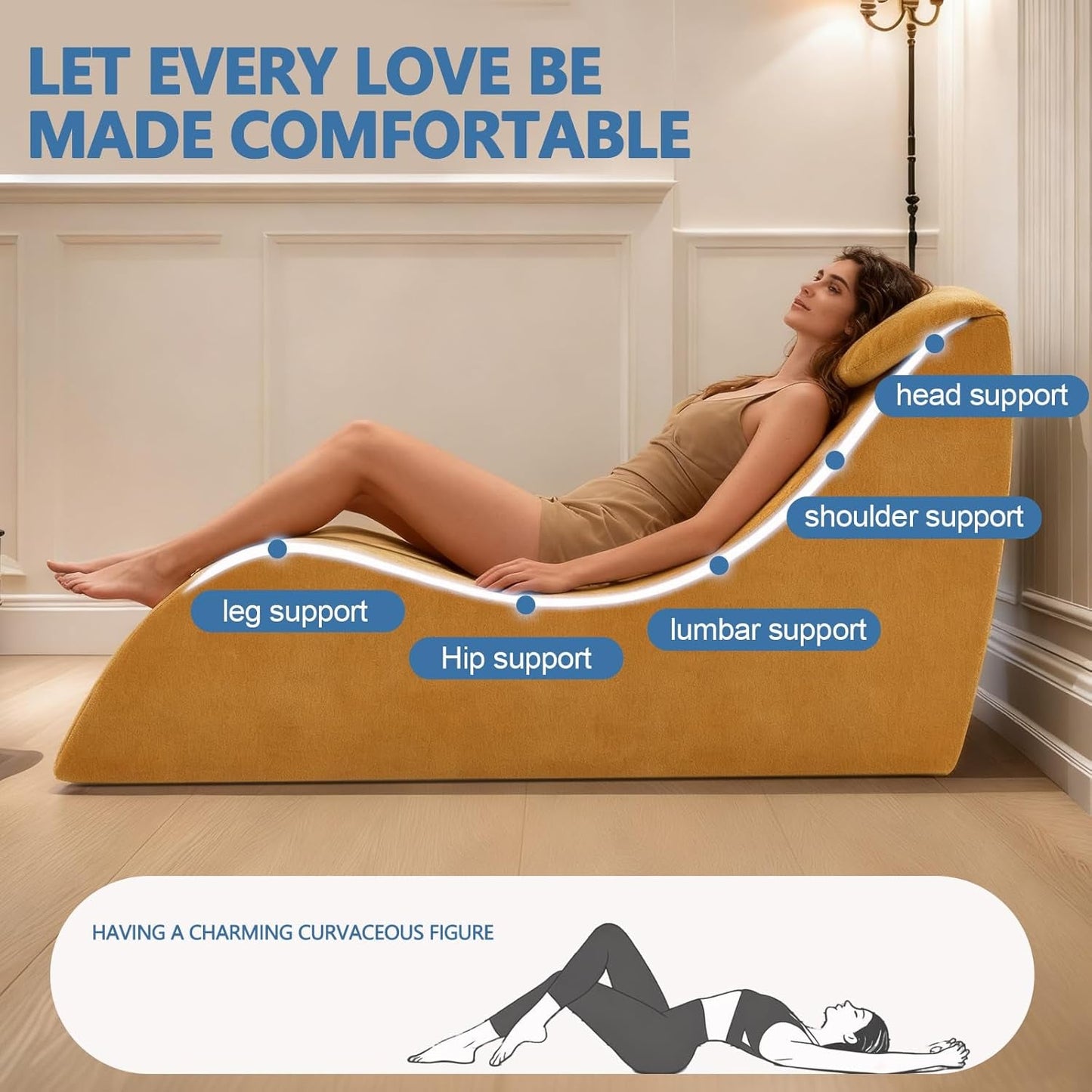 GoldenVice Intimate Sex Chaise Lounge Chair - Vixen | Nova Network