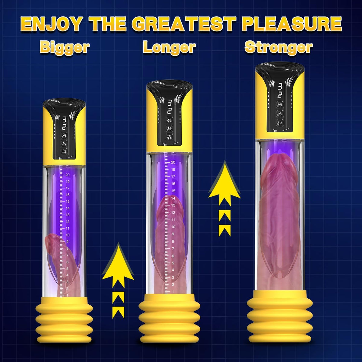 GoldRush Electric Penis Pump | 10.6" Reach, 4 Modes - Vixen Adult Playroom