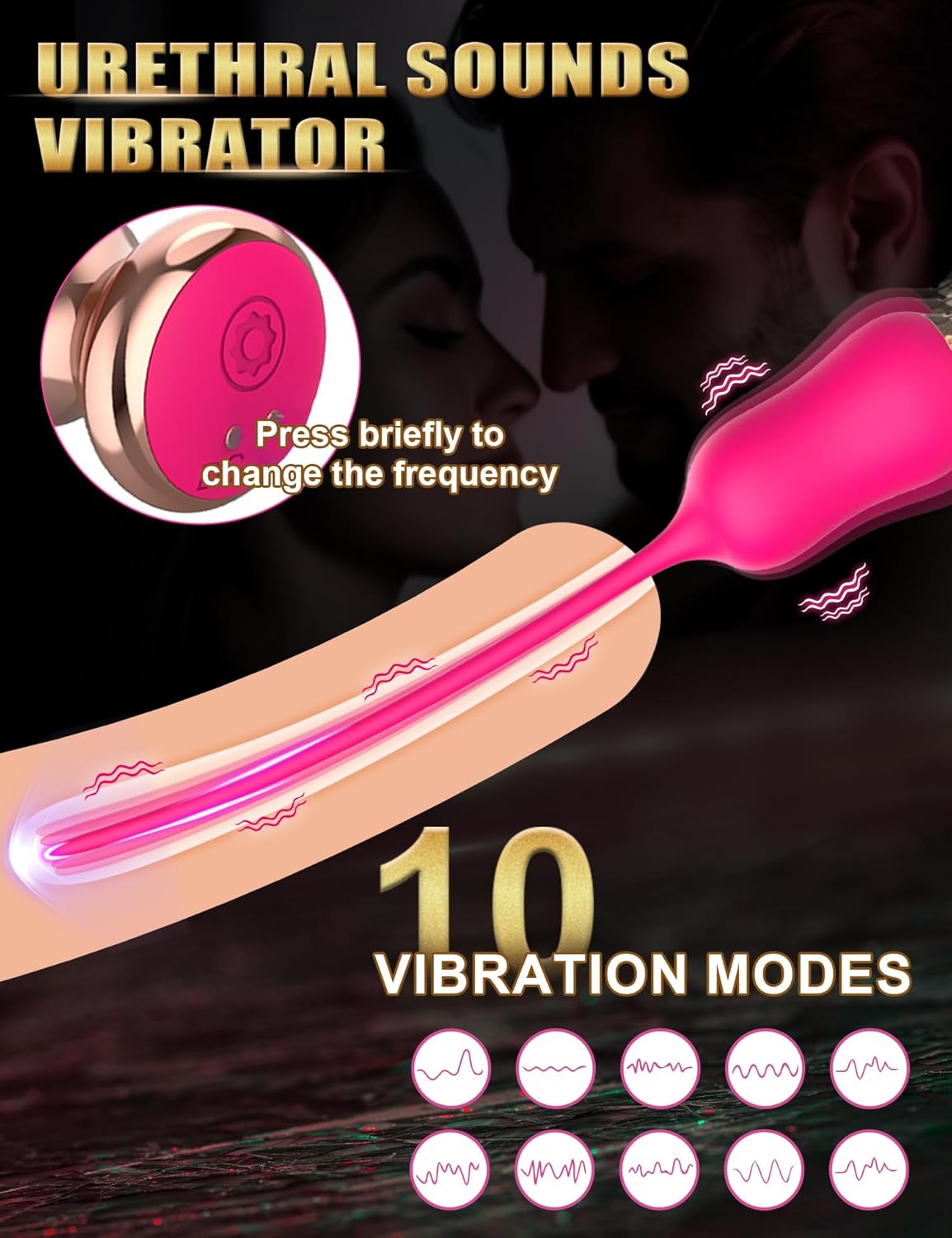 GoldRush Gold - Plated Urethral Vibrator Wand - Vixen | Nova Network