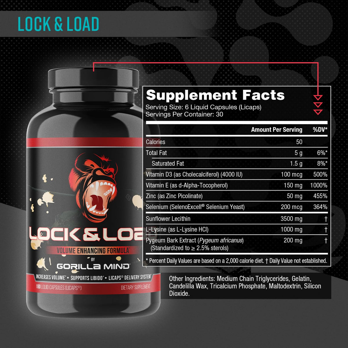 Gorilla Mind Lock & Load Men's Virility Supplement - Vixen Adult Playroom