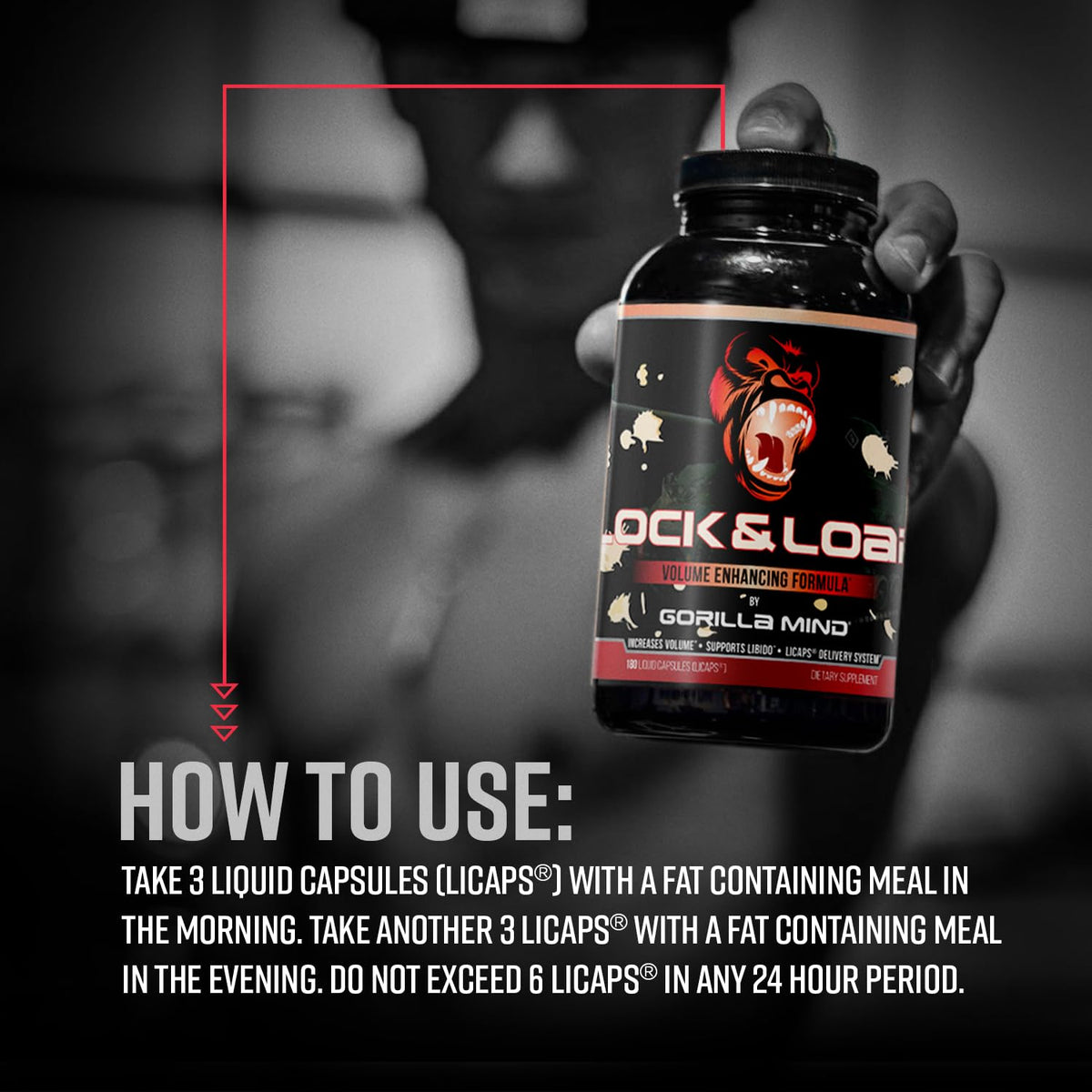Gorilla Mind Lock & Load Men's Virility Supplement - Vixen Adult Playroom