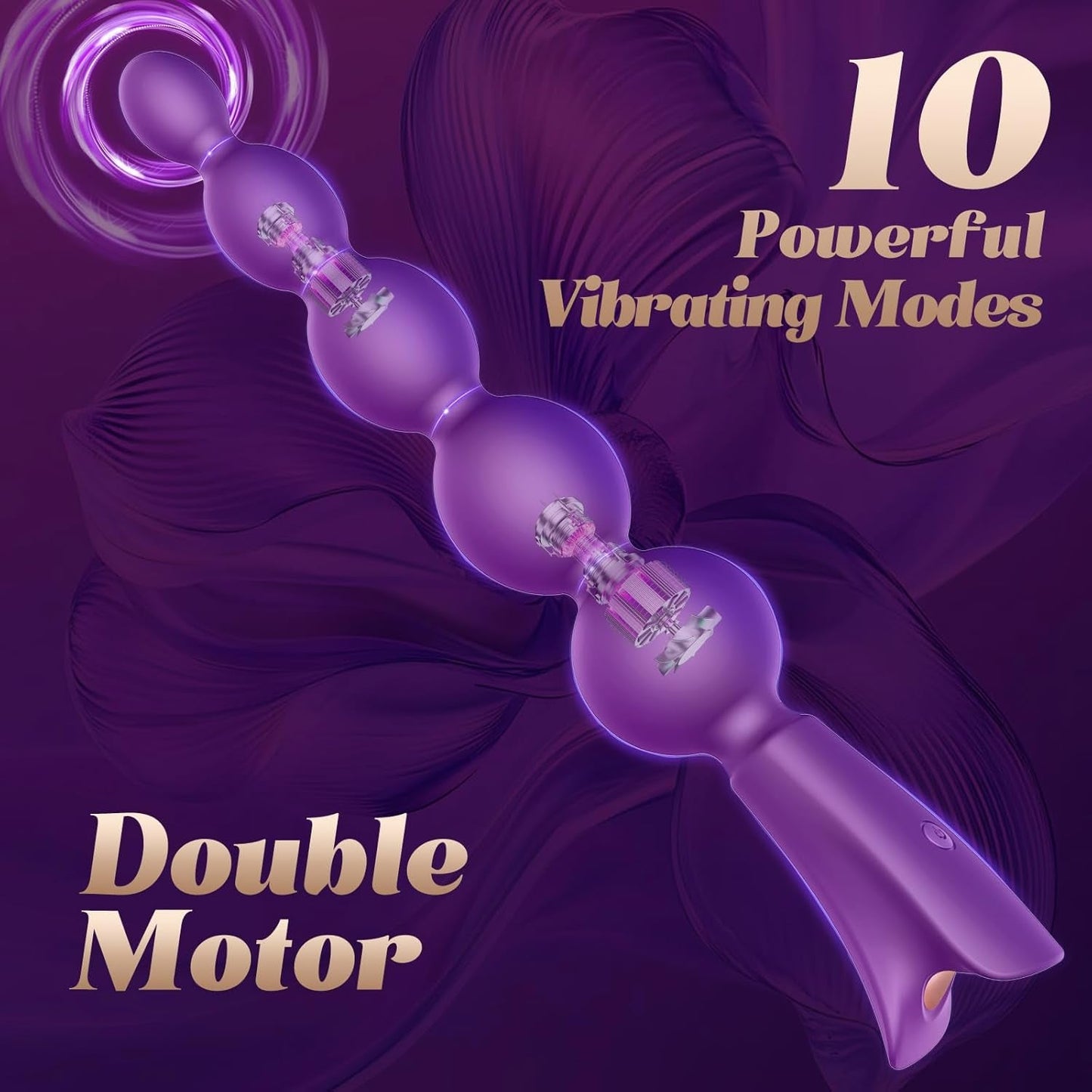 GradientRush Vibrating Anal Beads Plug - Vixen | Nova Network