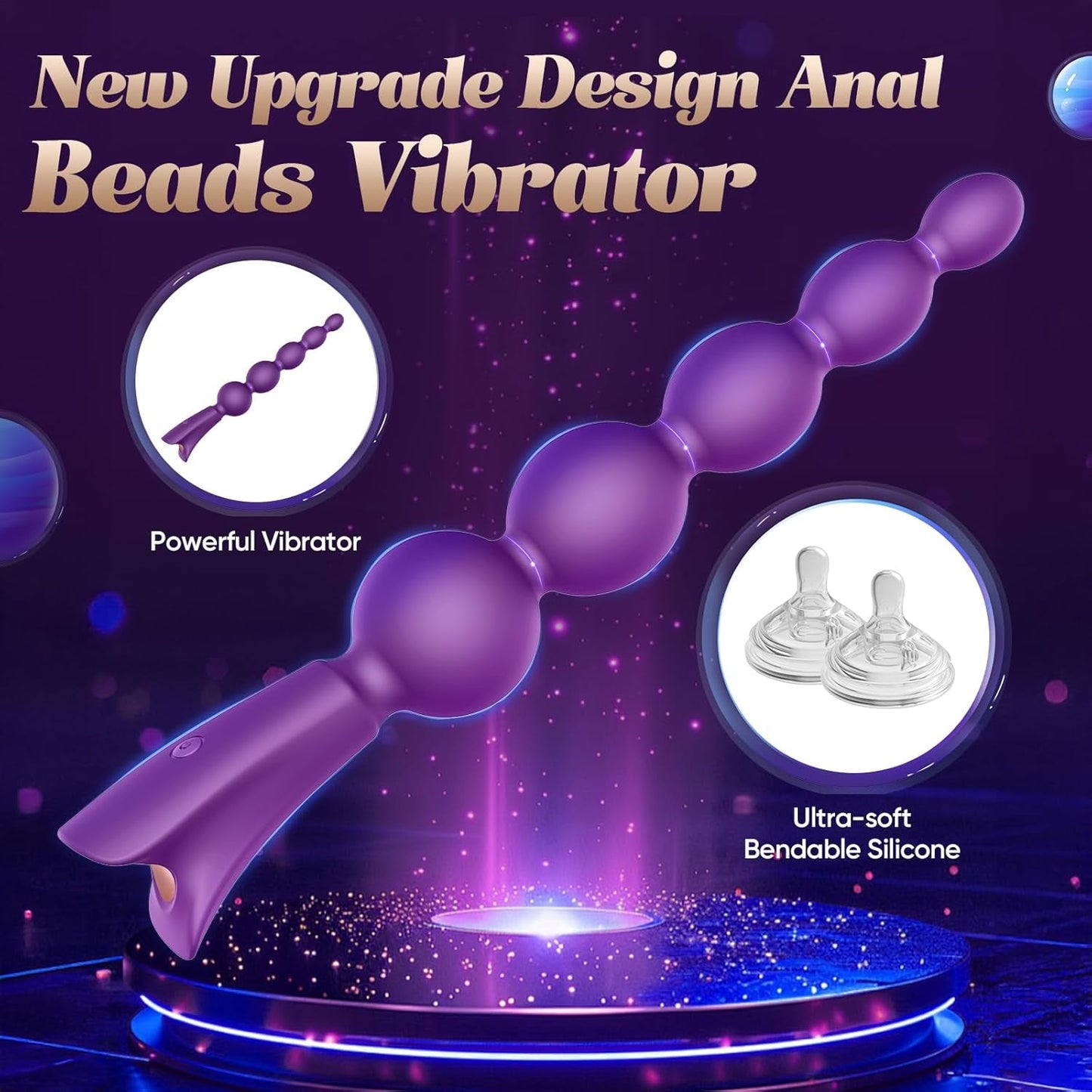 GradientRush Vibrating Anal Beads Plug - Vixen | Nova Network