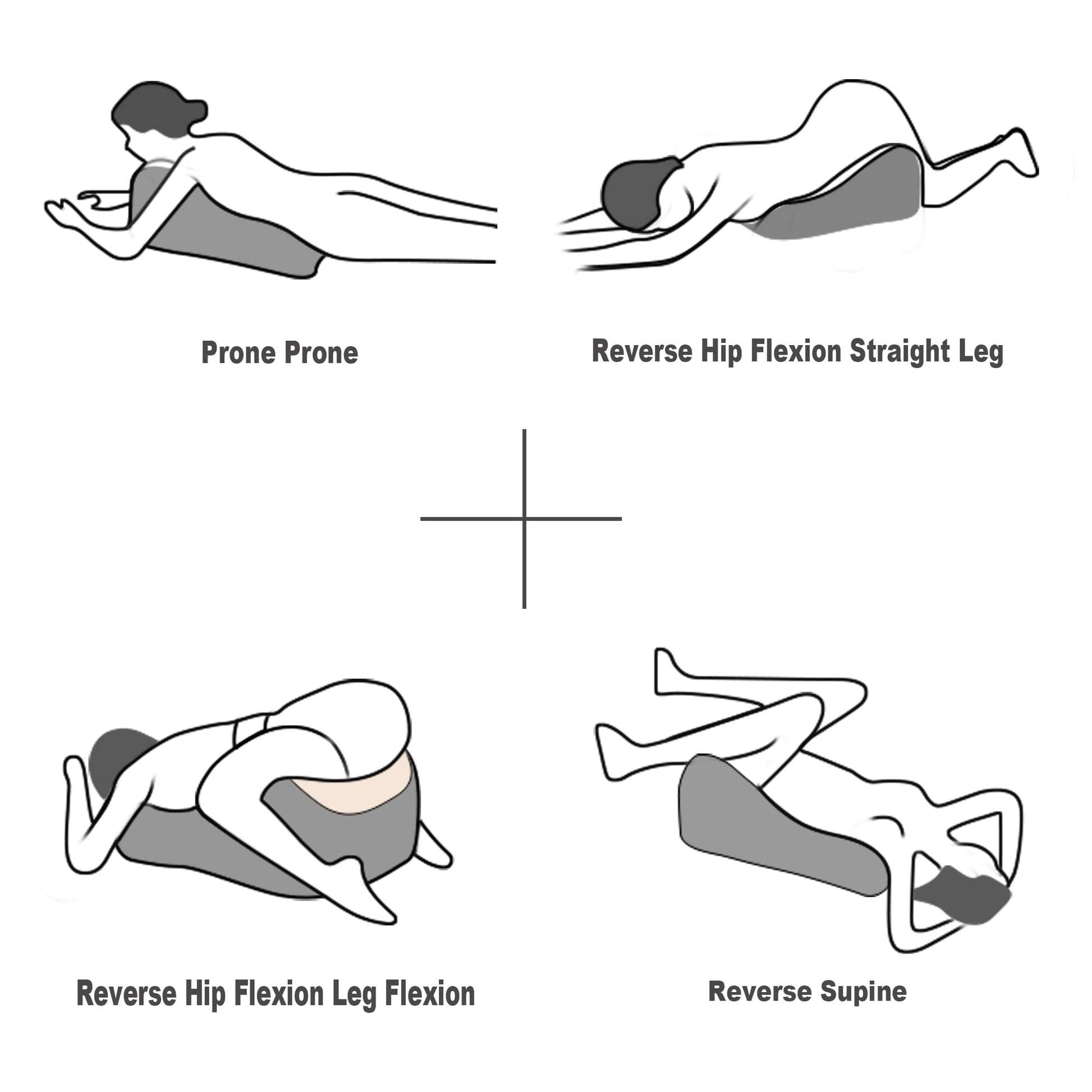 Gray Angled Couples Intimate Support Wedge - Vixen | Nova Network