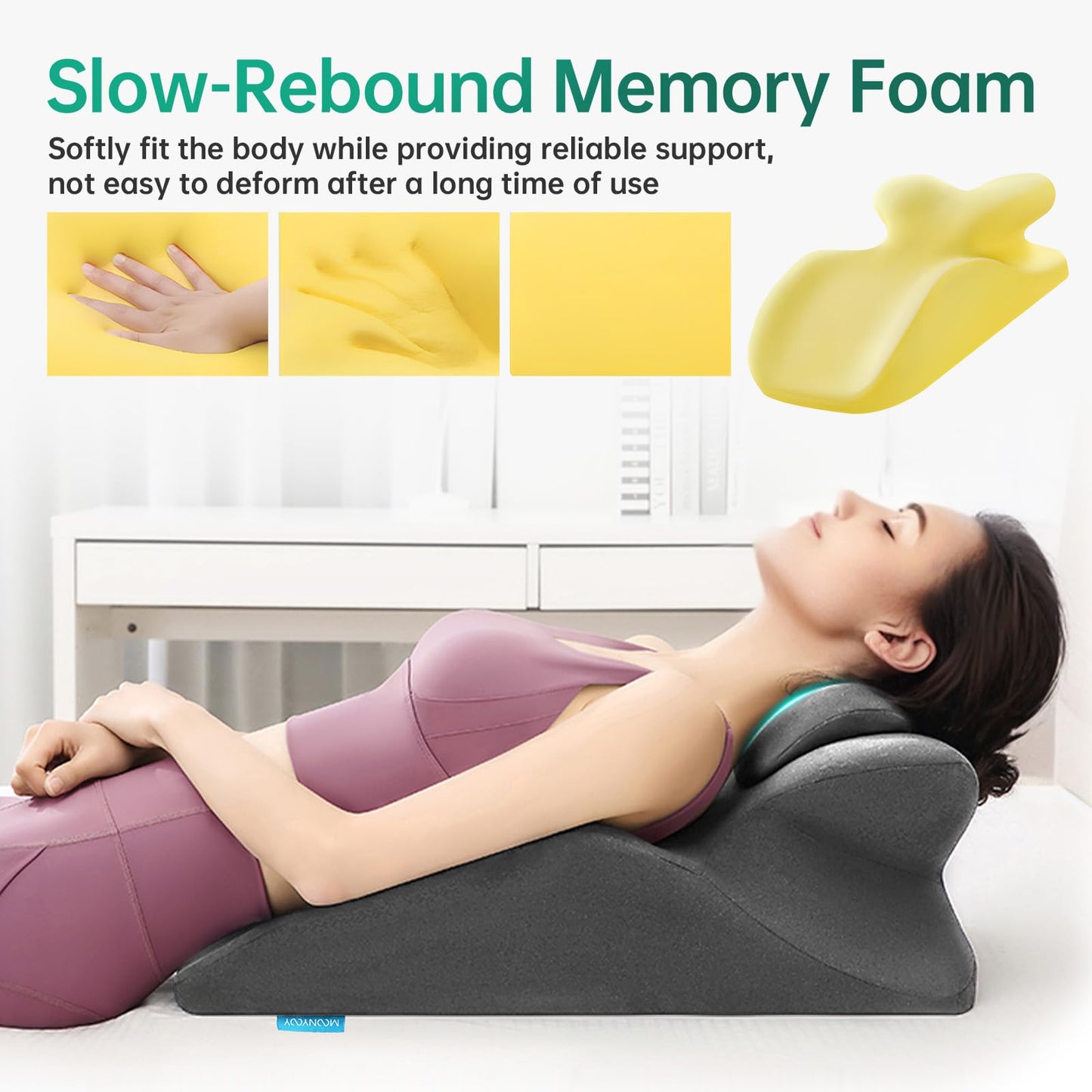 Gray Couples Intimacy Position Wedge Pillow - Vixen | Nova Network