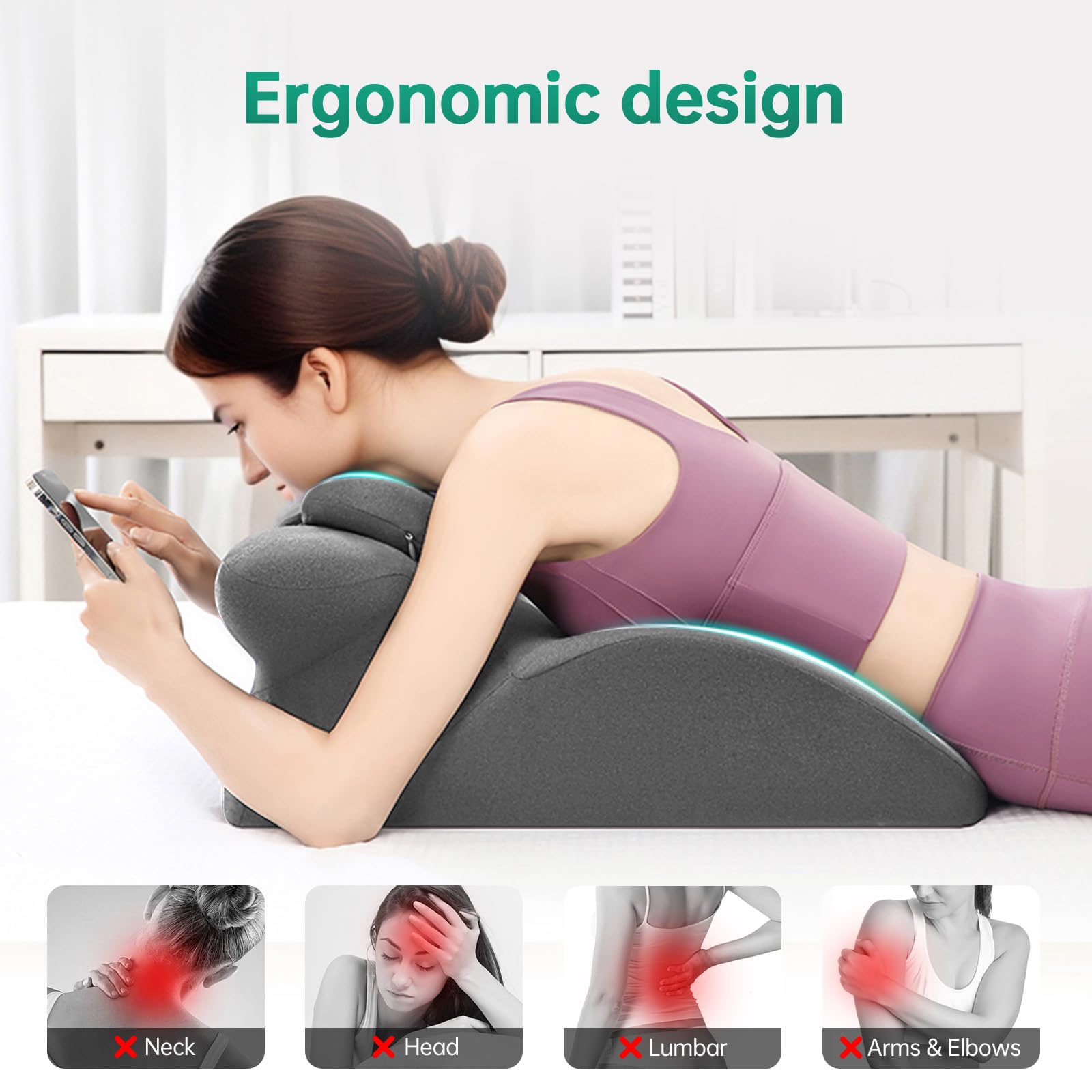 Gray Couples Intimacy Position Wedge Pillow - Vixen | Nova Network