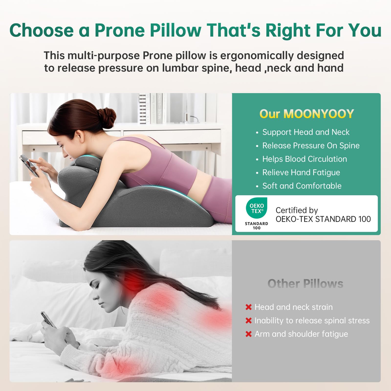 Gray Couples Intimacy Position Wedge Pillow - Vixen | Nova Network