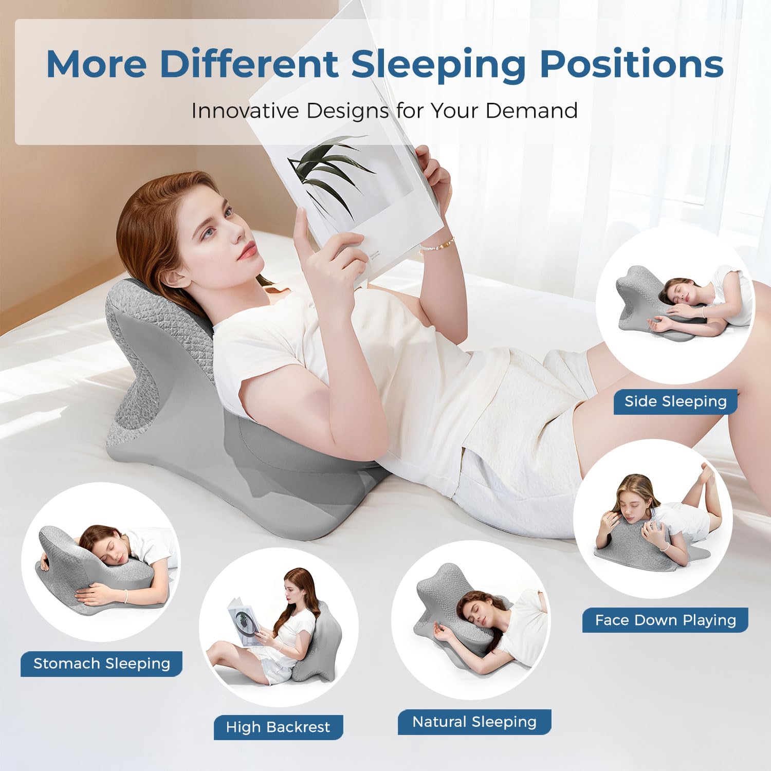 Gray Couples Intimacy Positioning Wedge Pillow - Vixen | Nova Network