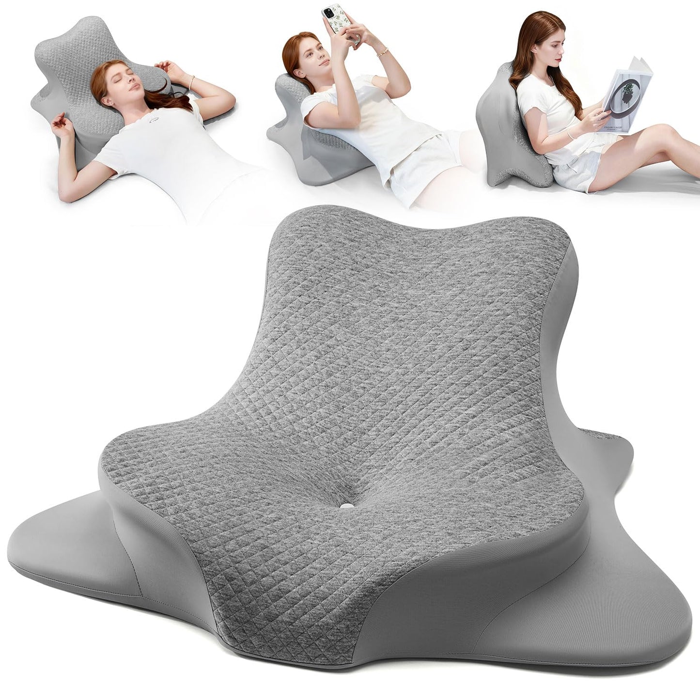 Gray Couples Intimacy Positioning Wedge Pillow - Vixen | Nova Network
