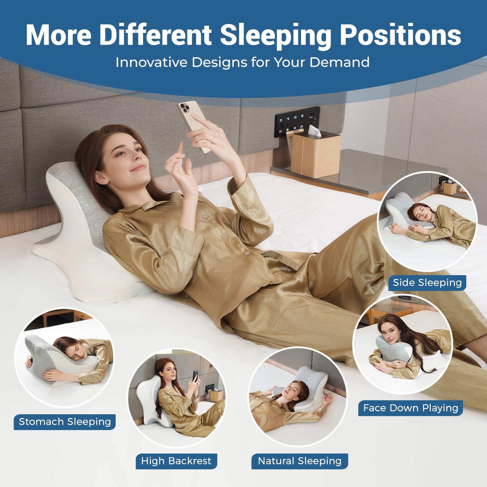 Gray Couples Intimate Position Wedge Pillow - Vixen | Nova Network