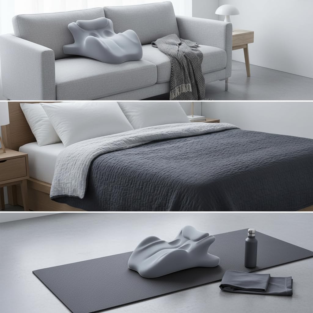 Gray Memory Foam Couples Intimacy Support Pillow - Vixen | Nova Network