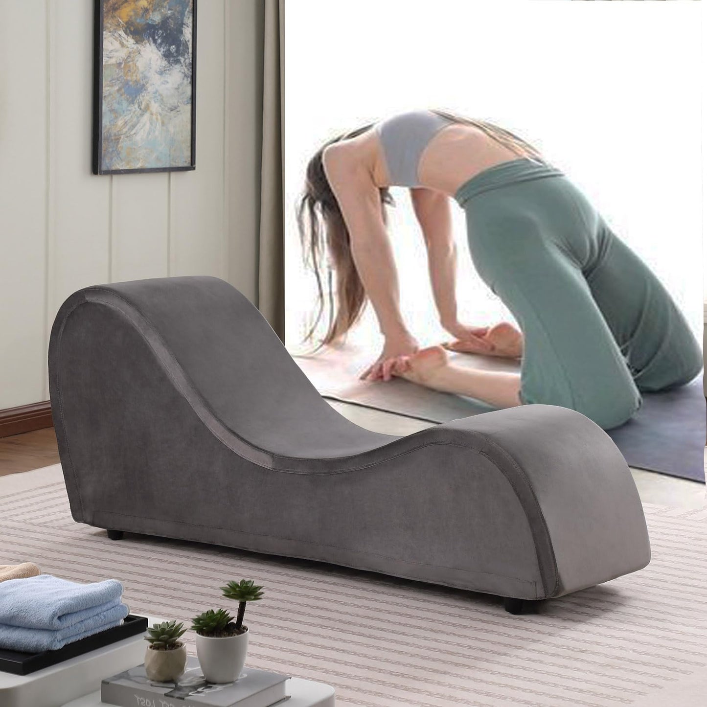 Gray Velvet Intimate Experience Chaise - Vixen | Nova Network