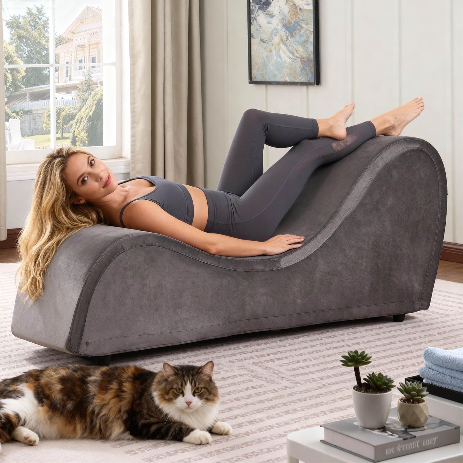 Gray Velvet Intimate Experience Chaise - Vixen | Nova Network