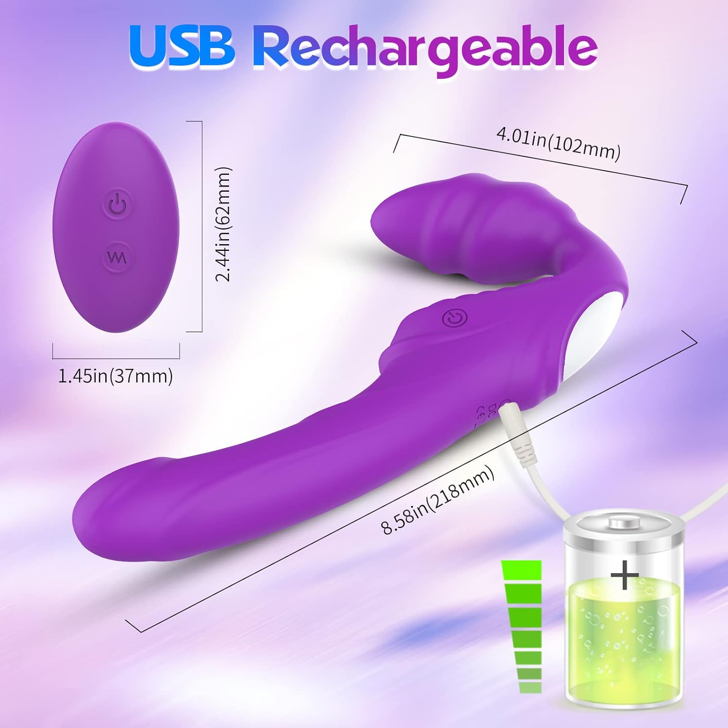 GrindFit Ergonomic Strapless Strap - On Dildo Vibrator - Vixen | Nova Network